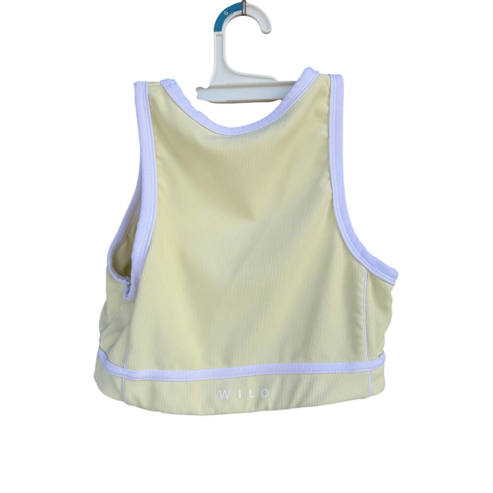 Wilo the Label Women's Ribbed Piper Bra & Short Set Lemon M - Picture 7 of 10